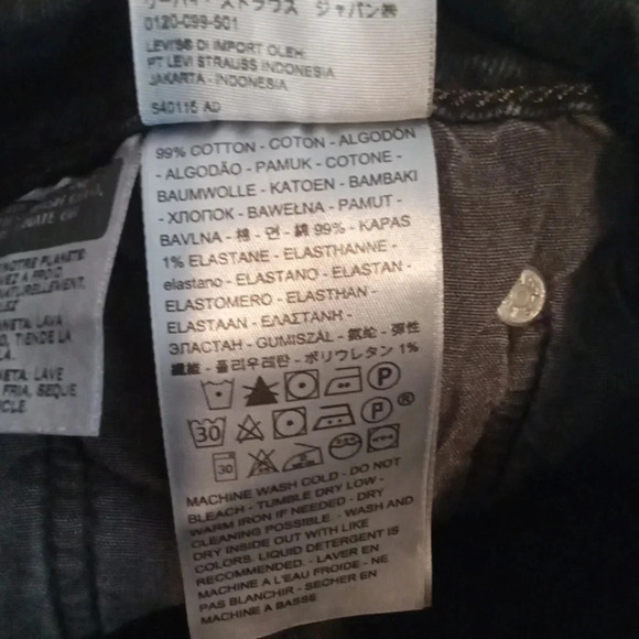 Levi's 501 button fly black Raw Hem High Rise Distressed Womens size 29 - Picture 8 of 12